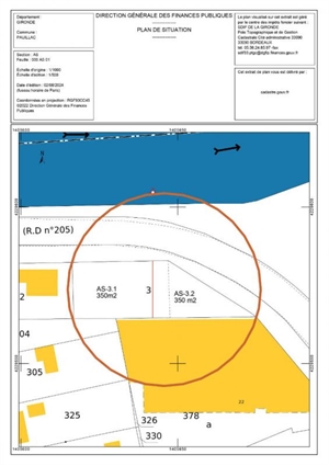 terrain a batir à la vente -   33250  PAUILLAC, surface 350 m2 vente terrain a batir - UBI433988408